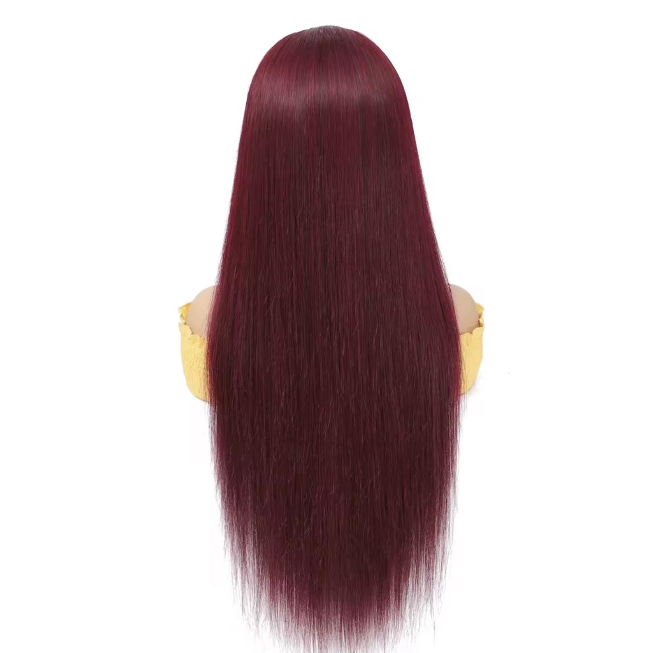 99J straight burgundy lace frontal dark wine red shape lace wigs