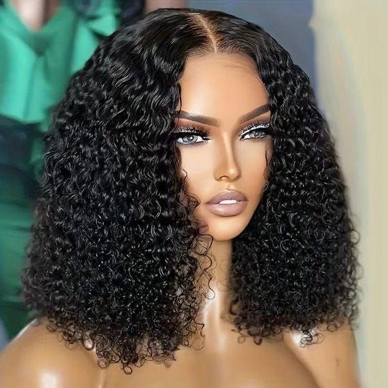 Jerry curl Double Drawn  wave 13x4 lace frontal wig