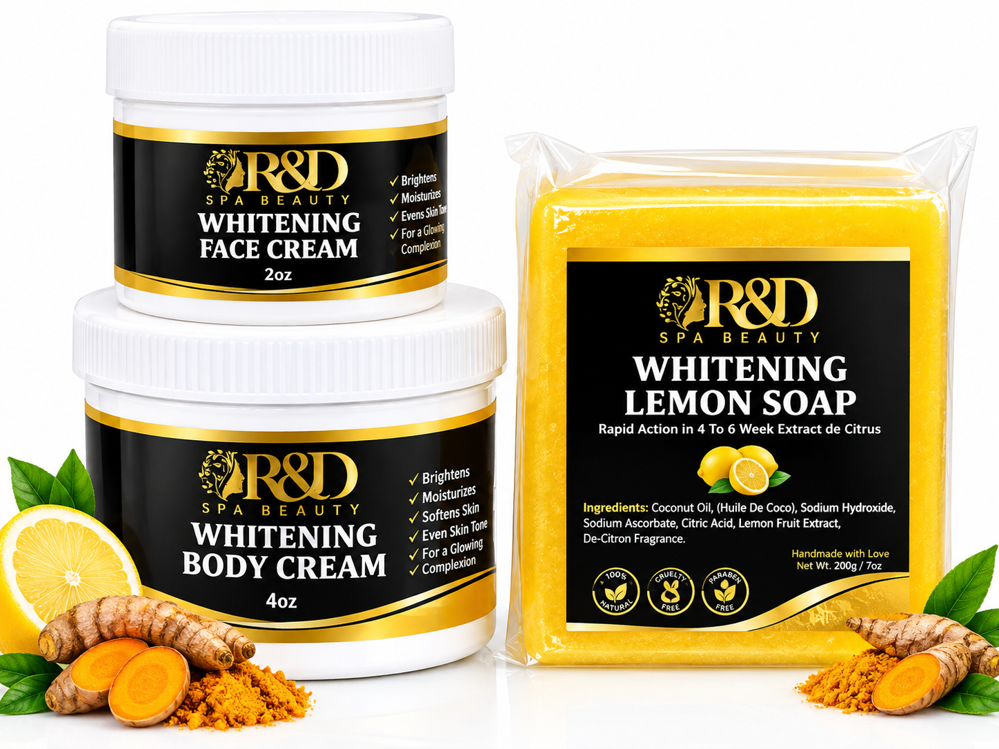 Rdspabeauty Whitening  sets of 2 pcs 2 oz face cream 4 oz body cream