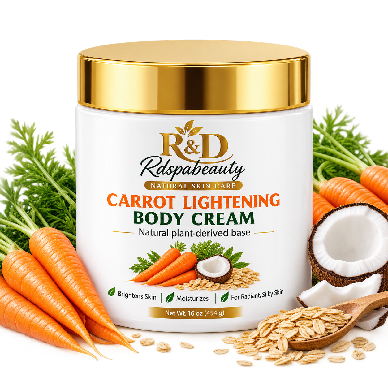 Rdspabeauty carrot body cream 16oz